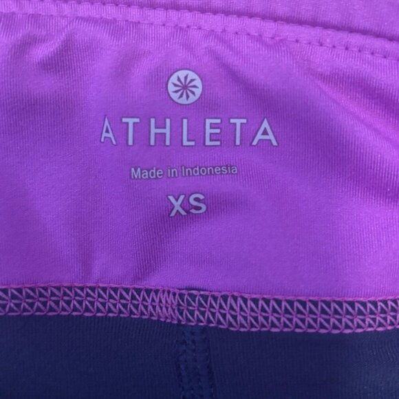 Athleta Ready Set 2 in 1 Short 4" Running - Jazzy Purple/Navy - Womens Size XS - Picture 4 of 5
